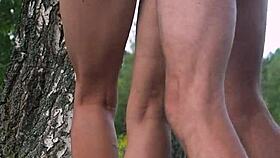 public anal with perfect body slut getting cum on ass