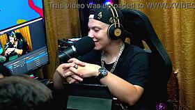 girlfriend and friend in brazilian casting with brunette long hair and natural tits close up