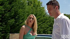 Foot Fuck Under The Sun Douses Leggy Babe Karlie Simons With Loads Of Cum