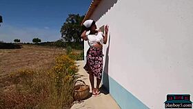 indian milf angel constance strips naked outdoors, whoa!