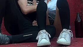 Uh, Public Sex at School with Horny Mexican Student, Part 1!