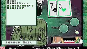 She strips in blackjack game