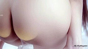 Ever seen a D.Va girl's tight asshole in close-up POV dildo action?