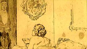 These vintage erotic drawings come from an antique anime collection.