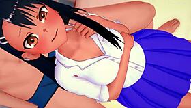 Nagatoro visita la enfermería y se quita la falda para follar versión adulta hentai with shaved pussy, toys, uncensored