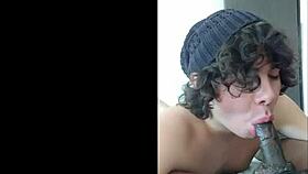 Latino twink takes big african cock in interracial gay scene