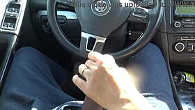 Real Amateur Cuckold Wife Hooks Up with Horny Fan in Car
