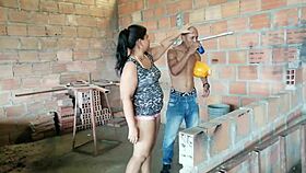 my boss is so sexy and hot, i can't say no to licking her big natural tits