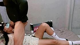 Before the birthday bash, fat dick neighbor fills my girlfriend’s pussy. Party starts wild!