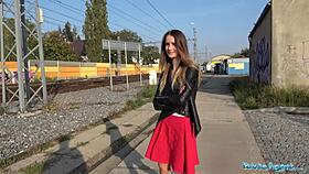 Yo, she’s pantyless and getting fucked hard by the public agent