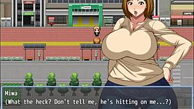 Lonely old man grabs neighbor's huge ass in hentai game part 3