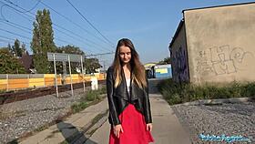 Yo, she’s pantyless and getting fucked hard by the public agent