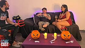 I Give the Presenter a Halloween Cum Swapping Treat
