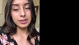 Two hot latinas engage in a steamy threesome with a blonde