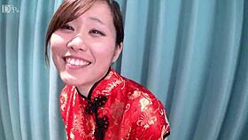 In a private shoot, this Japanese beauty got naughty with a steamy blowjob