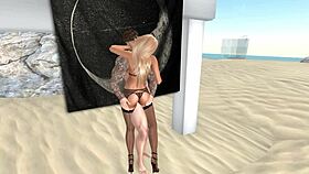 second life adventure turns into fucking a blonde slut