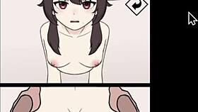 She takes monster cock in anime creampie