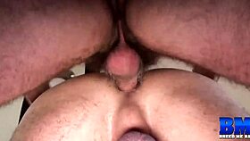 I watch hairy Brad Kalvo get bareback pounded raw by inked gay stud