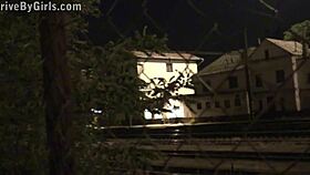 Alexis Crystal gives public blowjobs through car window