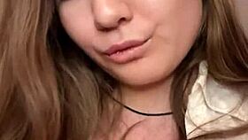 Student With Huge Tits Rides Dildo to Intense Orgasm