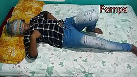 my step brother fucks hard with hindi audio. big tits milf involved.