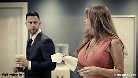 Older loyal employee meets young 18+ boss Darla Crane in office. Mature secretary shows off her American charm and tits.