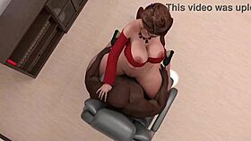 in this 3d animation, a sassy wife cheats to get a job promotion by doing anything required.
