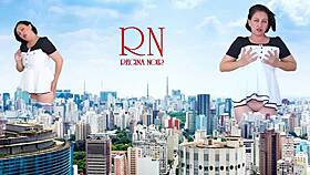 wow a giant lady without panties walks around the city she's as tall as king kong amazing show of a giantess 1