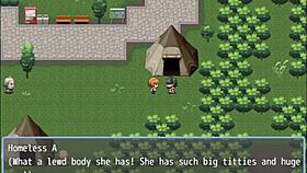Lonely old man grabs neighbor's huge ass in hentai game part 3