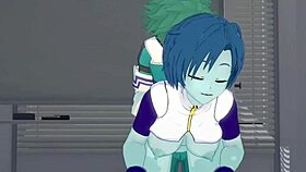 Toru hagakure and kaoruko awata bubble girl and izuku midoriya intense sex - my hero academia hentai