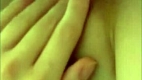 Close-up view of step sister giving blowjob to her brother's member in quickie