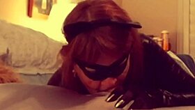 Catgranny DEEPTHROATS Batman in cosplay