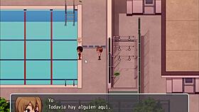 Hentai Countryside Game: Fuck In Bathroom, Spy On Pool
