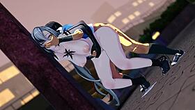 Arlecchino bent over in doggystyle 😏