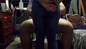 Hot amateur brunette with big ass gets her pussy fucked hard while riding.