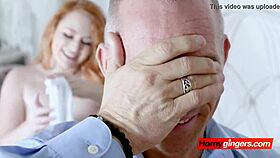 Redhead Lucy's Intense Seduction Drives Stepfather to Drill Her Pussy