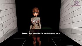 In X roulette 2, the 3d cartoon babe squirts during bukkake blowbang on the table?