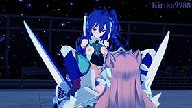 Tsubasa and friends in intense futanari sex