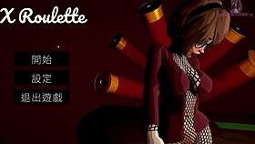 In X roulette 2, the 3d cartoon babe squirts during bukkake blowbang on the table?