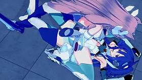 Tsubasa and friends in intense futanari sex