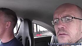 this british brunette gets spitroasted by two guys with monster cocks 😏