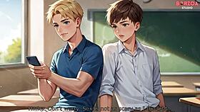 he brought a classmate with huge tits and big cock