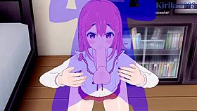 ruka sarashina and sumi sakurasawa have intense sex in rent-a-girlfriend hentai. creampie and big tits action.