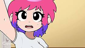 scott pilgrim feels so horny as he fucks in this anime hentai