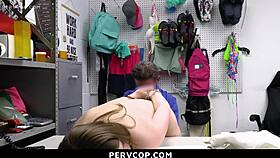 the loss prevention officer caught the teen stealing lipstick and decided to punish her at work