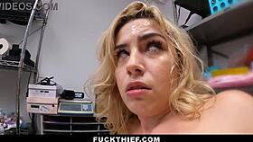 Mall officer performs deep cavity search on the shoplifter teen 18+ - fuckthief