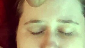 i watched the amateur get her face covered in cum