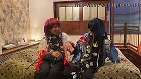 yo, why’s this japanese wife in costume deepthroating on halloween night?