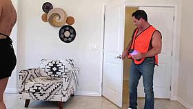 Eliza Rae performs a striptease for one in a teasing cfnm scenario.