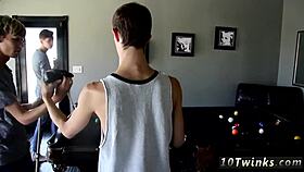 These free gay sex videos feature 18 hung emo guys with pool cues and balls ready
